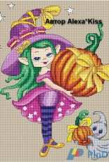 Witch with Pumpkin by Alexandra Kiselyova / Alexa Kiss