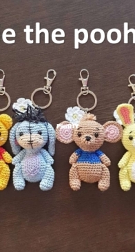 Crochet Creations Toys - Winnie the Pooh gang keychain