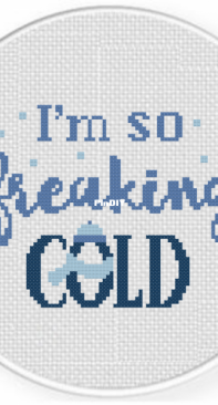 Daily Cross Stitch -  I’m So Freaking Cold