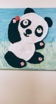 Crocheted panda