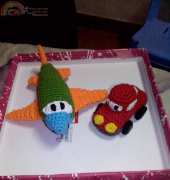 Airplane and car