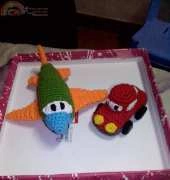 Airplane and car