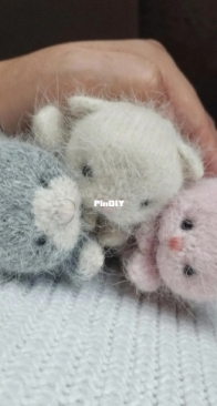 Masha Mini knit toys - Mariya - Small Knitting Kitten - English
