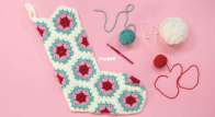 Heirloom Granny Hexagon Stocking - Twinkie Chan (via creativebug)