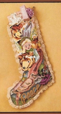 Christmas Stocking from Vanessa Ann Collection - Satin Ribbons XSD