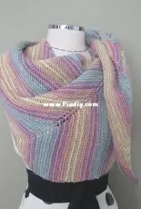 Unicorn - Fade Triangle Shawl Wrap by JoliSylvie-Free
