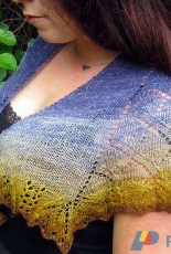 Trident Leaves Shawl by Elizabeth Helmich/Knotions, Early Fall 2016-Free