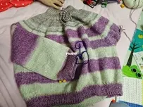 Winter sweater completed in summer