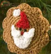 Red Heart LW2258 - Santa Cookie Ornament