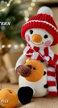 Toys Metlina Elena _ crochet pattern snowman _ English