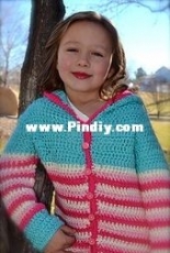 Cre8tion Crochet - Lorene Haythorn Eppolite - Stripped Hoodie (Child)