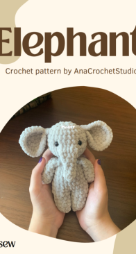 Ana Crochet Studio - Ana - Forest Animals - Elephant No Sew