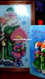 Santa Claus and snow maiden