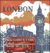 London Vintage Poster by Maria Diaz from Cross Stitch Gold 102 XSD