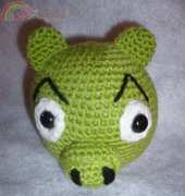 Green bird crochet