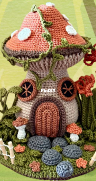 Red Bunny Crochet - Casita Duende del Bosque - Spanish