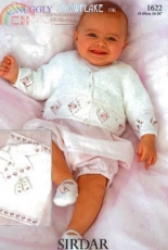 Sirdar-1622 - Baby Cardigan, Blanket & Shoes DK