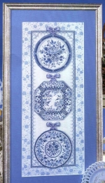 Design Works 9973 Blue Toile Plates by Joan Elliott XSD