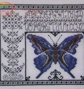 RoseWood Manor S1124 - Blue Watercolor Butterfly XSD