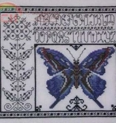 RoseWood Manor S1124 - Blue Watercolor Butterfly XSD