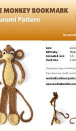 Sueños Blanditos - Gretel Crespo - Little Monkey Bookmark- Free