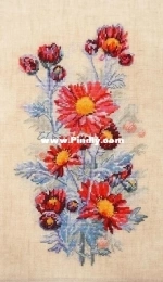 Mary Weaver - Марья Искусница - Red Chrysanthemums 04.004.05 xsd