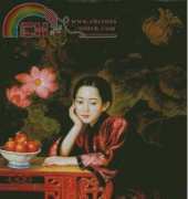 I Love Cross Stitch OT-035B Maiden and Lotus