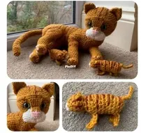 Laura Loves Crochet - Laura Sutcliffe - Cat with kittens