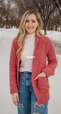 Cloverwood Cardigan - Janine Myska - Knits 'N Knots - English