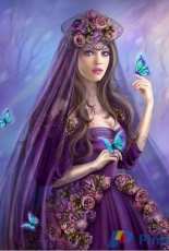 HAED HAEAAL 12908 Woman And Butterfly by Alena Lazareva