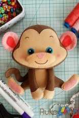 Rukodelion Monkey  Felt Pattern Russian