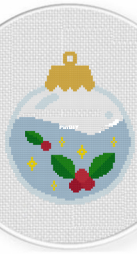 Daily Cross Stitch  - Mistletoe Bauble Ball