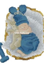 Onbekend - Babyboy met Konijntje / Bunny with Babyboy