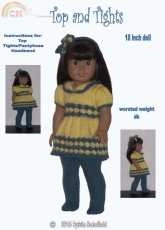 Tights and top for 18" doll by Sylvia Schofield