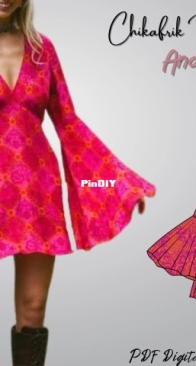Chikafrik Patterns - Huda Yamini Houda - Ana Dress - Sizes 00-22
