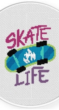 Daily Cross Stitch - Skate Life