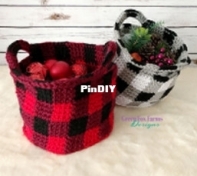 Green Fox Farms Designs - Lisa M Fox - Buffalo Plaid Basket