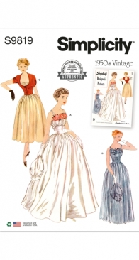 Simplicity - S9819 1950s Vintage Misses Dress and Jacket - Sizes 8-16