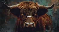 Galart Design - Brown Cow by Galya