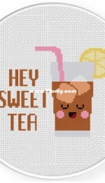 Daily Cross Stitch - Hey Sweet Tea