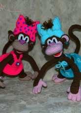 Pichugina Elena -Coco the Monkey girl and Coconut the Monkey boy