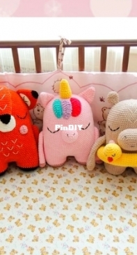 Crochet Story shop - Knitboom - Liliya - Sleepy Pillows 3 (5 in 1) - Подушки зверюшки-3 (5 в 1) - Russian