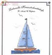 Liebevolle Kreuzstichentwürfe LKE M-312-12 Schiffe im Meer