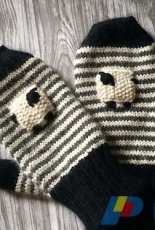 Valais Blacknose Sheep Mittens by Rachel Henry-Free