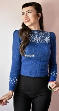 The Night Before Ski Sweater by Amy Appel - Poison Grrls