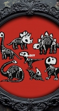 Pandora Xstitch - Skeleton Dinosaurs SAGA