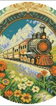 Stitching Land Art Noveaux Train  XSD+PCS