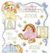 Janlynn 54-48 Sleepy Bunnies Birth Sampler