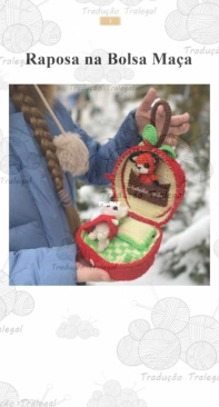 Cute Dream Toys Design - Babaika zaika - Alexandra Razinkova - Foxes in Apple Bag - Raposas na Bolsa Maçã - Translated -  Portuguese