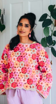 The Missing Yarn - Cassie Ward - Flower Puff Jumper